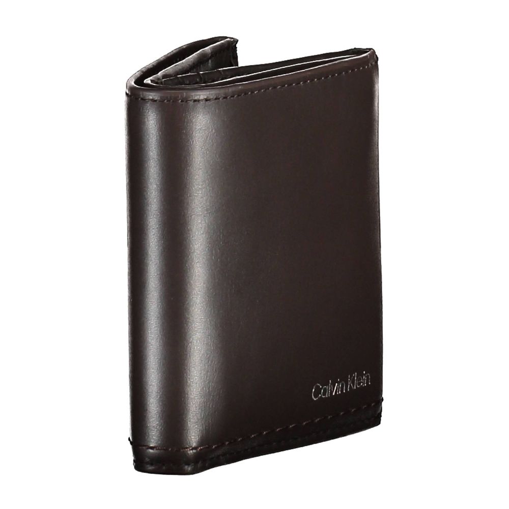 Calvin Klein Brown Leather Men Wallet Calvin Klein