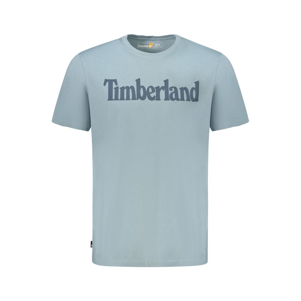 Timberland Light Blue Organic Cotton Men T-Shirt Timberland