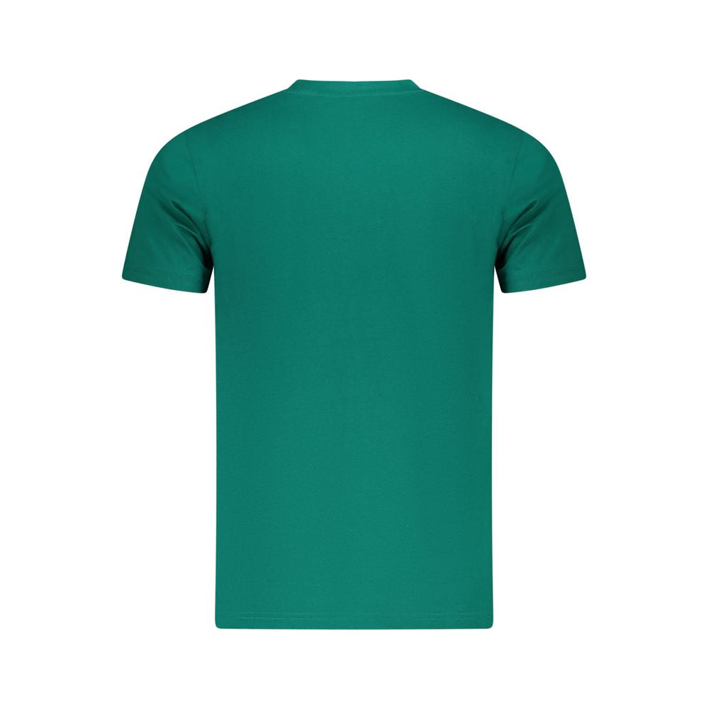 Cavalli Class Green Cotton Men T-Shirt Cavalli Class