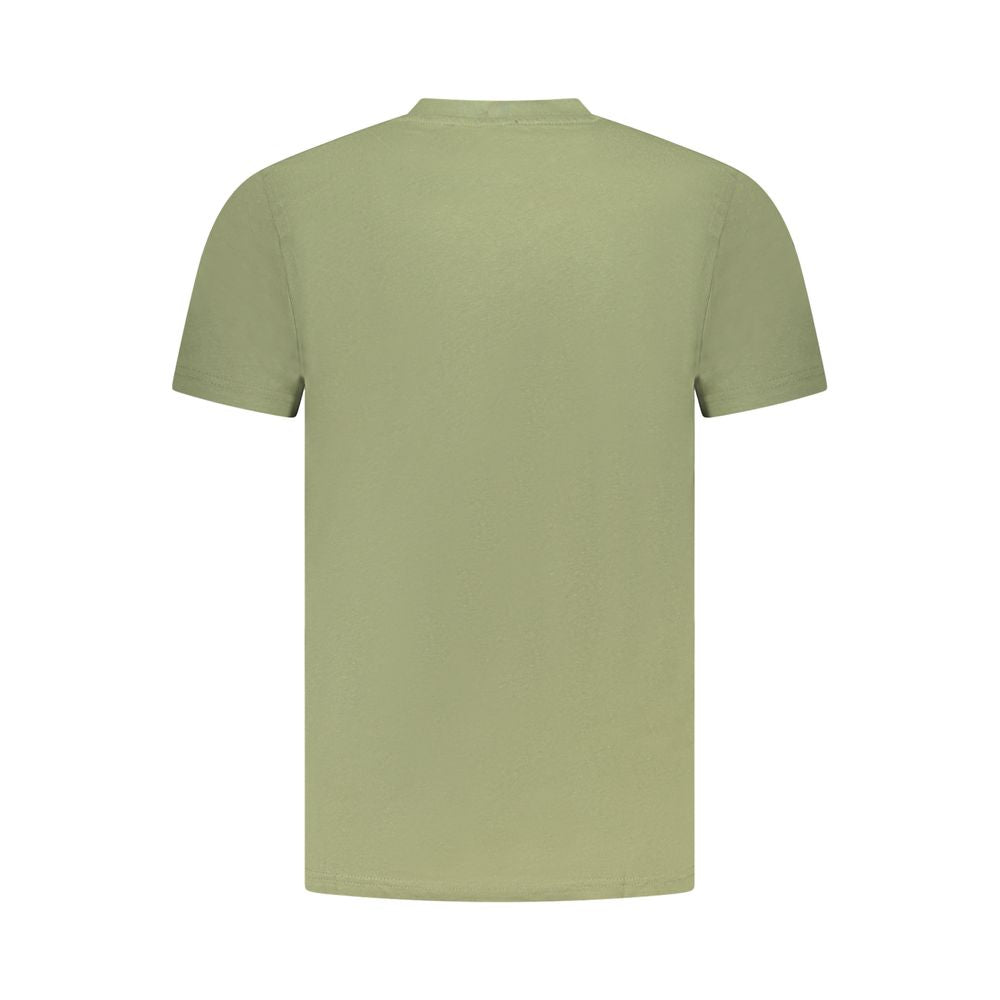 Cavalli Class Green Cotton Men T-Shirt Cavalli Class