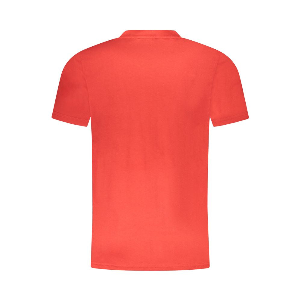 Cavalli Class Red Cotton Men T-Shirt Cavalli Class