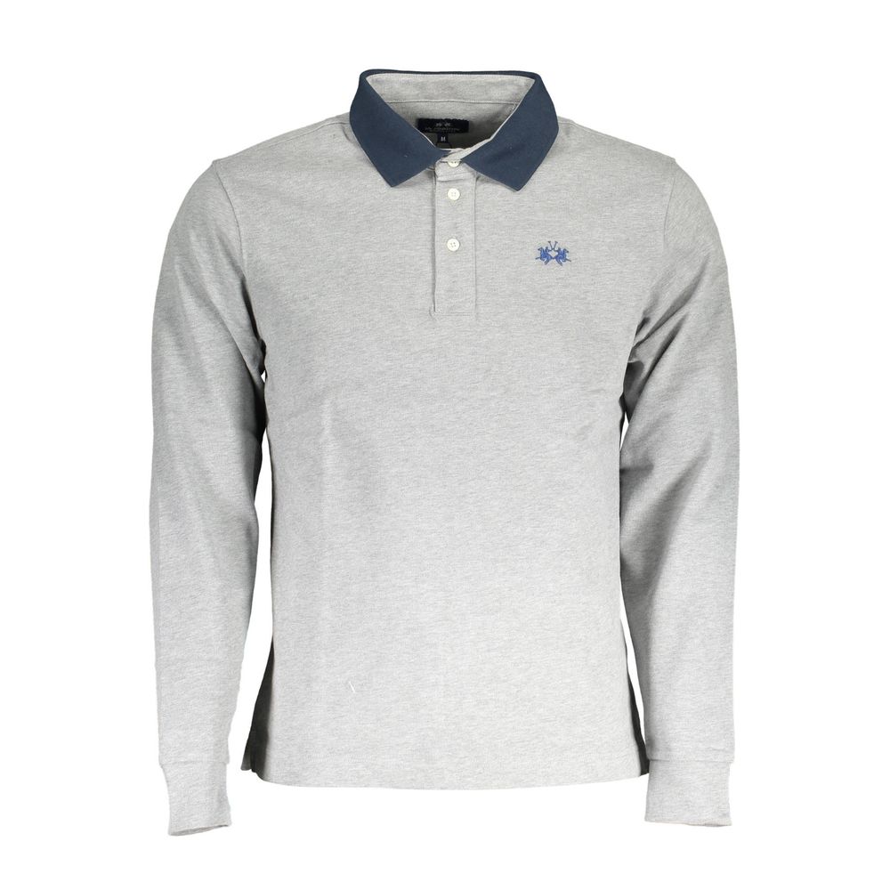 La Martina Brown Cotton Men Polo Shirt La Martina