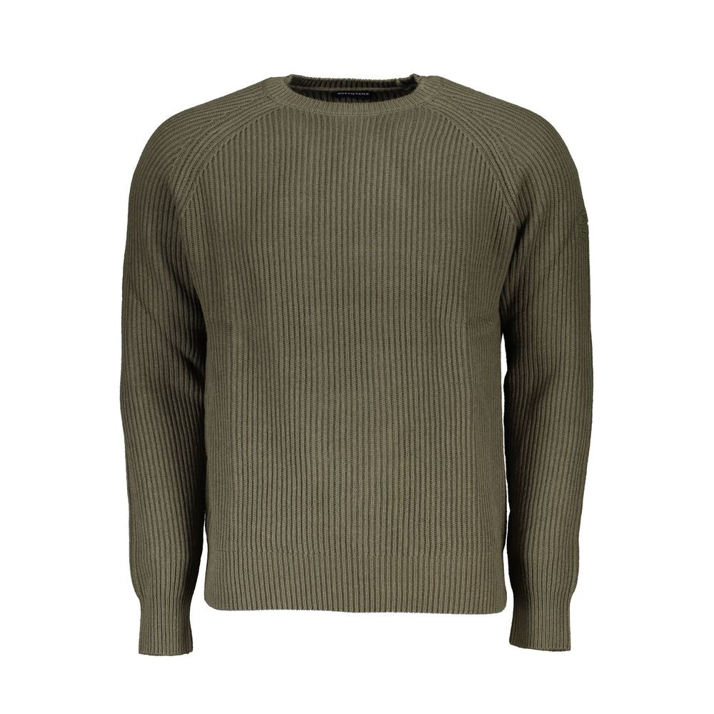North Sails Green Cotton Men Sweater North Sails