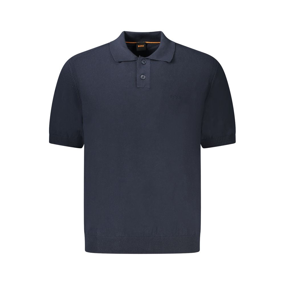 Hugo Boss Blue Cotton Sweater Hugo Boss