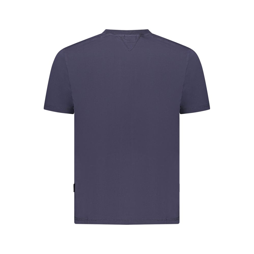 Napapijri Blue Organic Cotton Men T-Shirt Napapijri