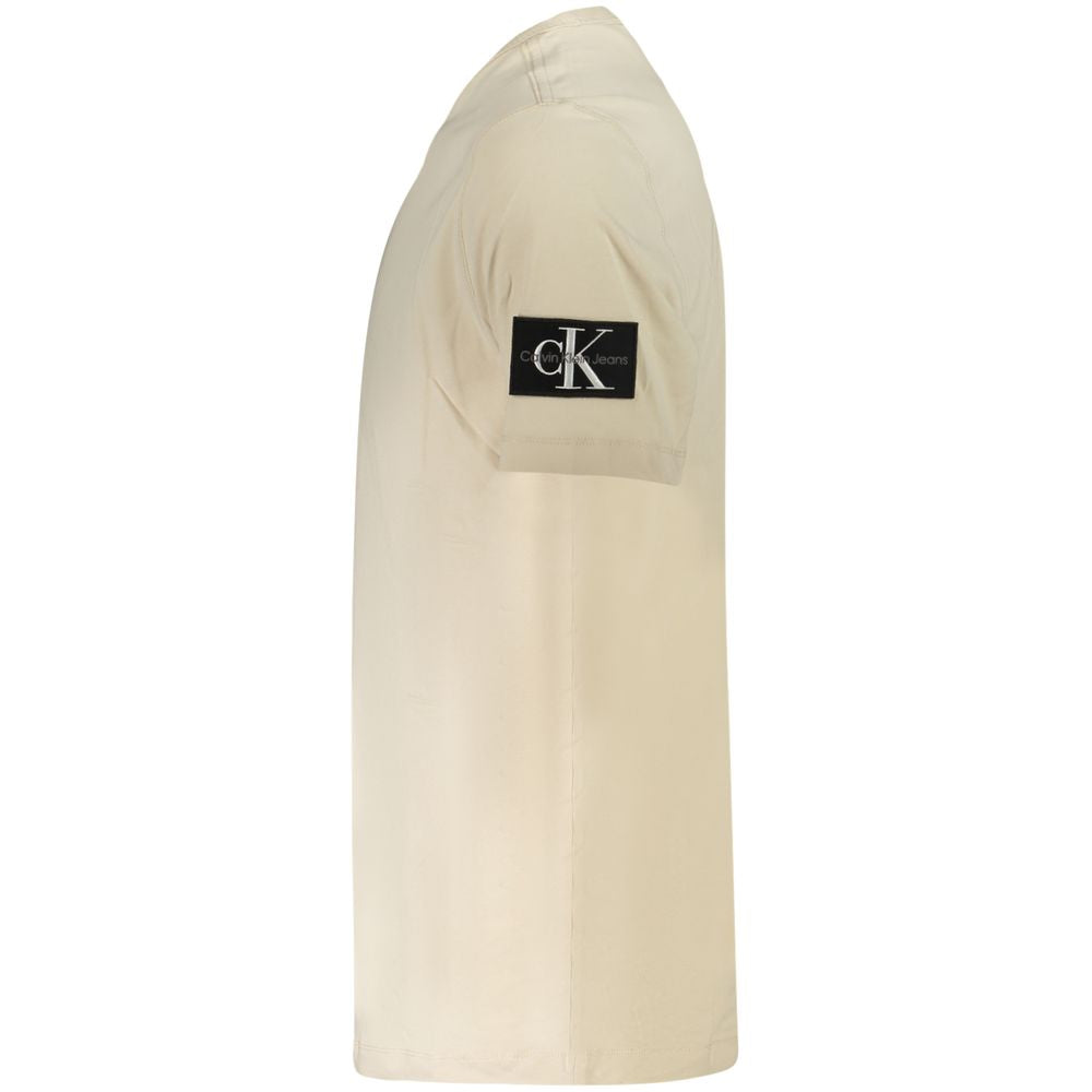 Calvin Klein Beige Cotton Men T-Shirt Calvin Klein