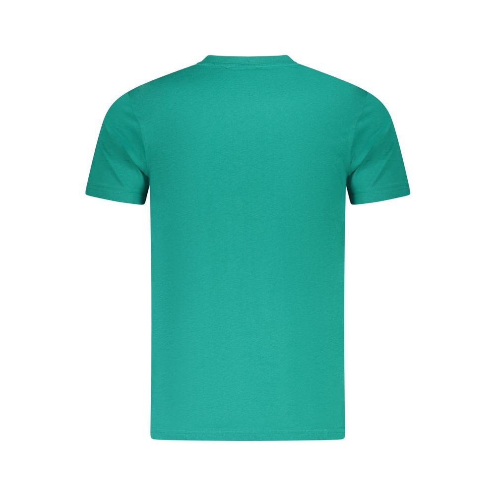 Cavalli Class Green Cotton Men T-Shirt Cavalli Class