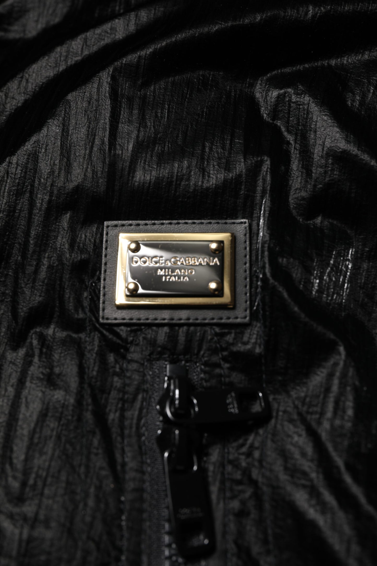 Dolce & Gabbana Black Logo Full Zip Hooded Quilted Jacket Dolce & Gabbana