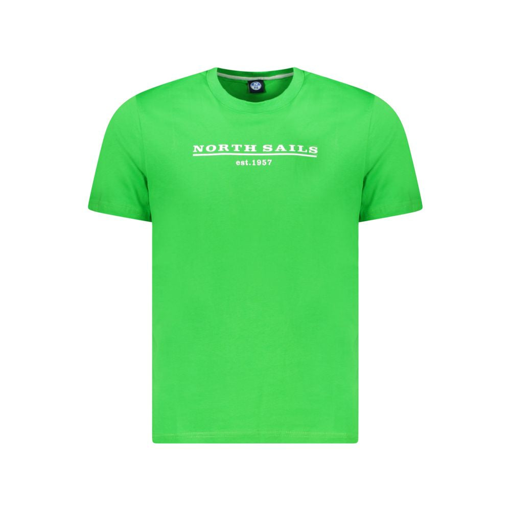 North Sails Green Cotton Men T-Shirt North Sails