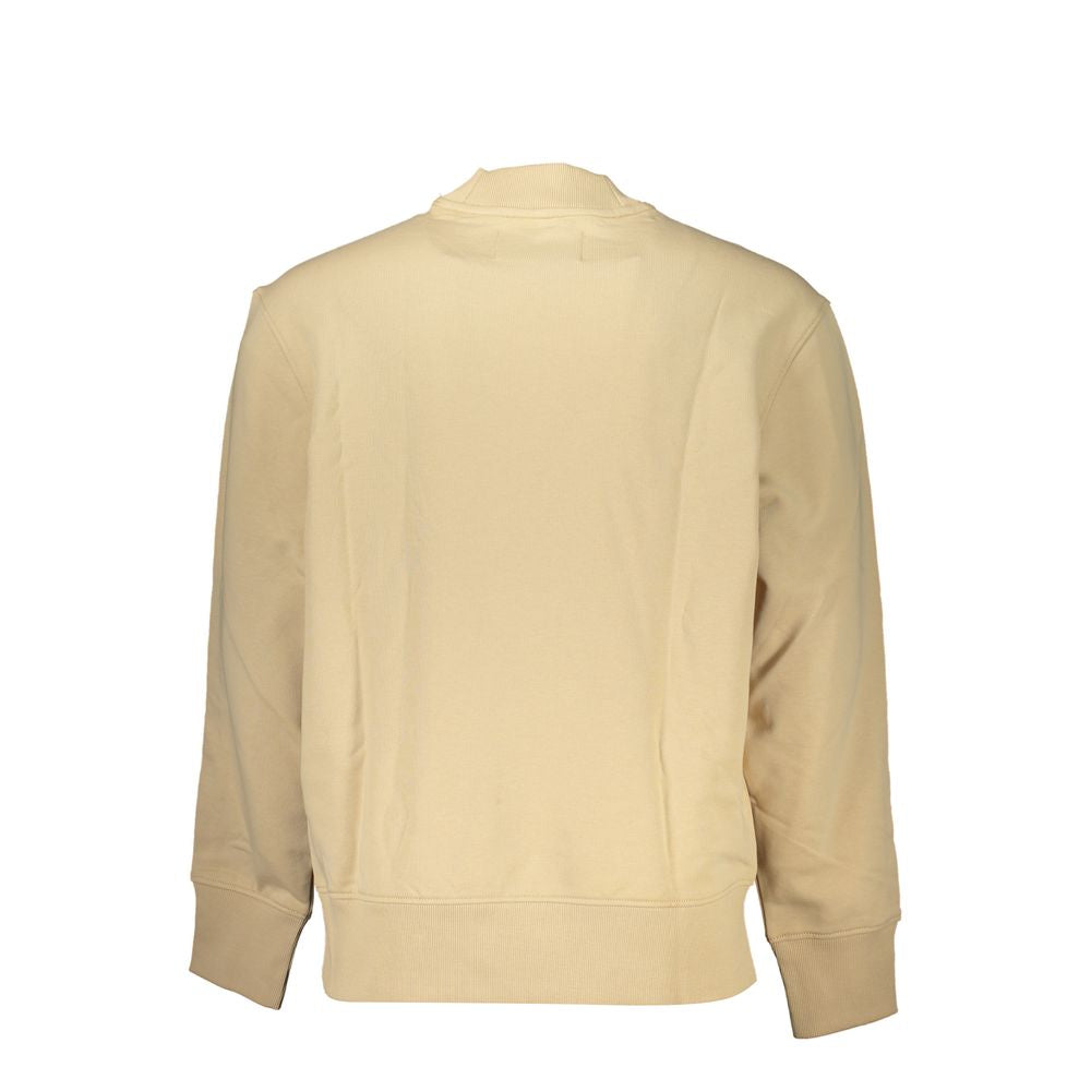 Calvin Klein Beige Crew Neck Logo Sweatshirt Calvin Klein