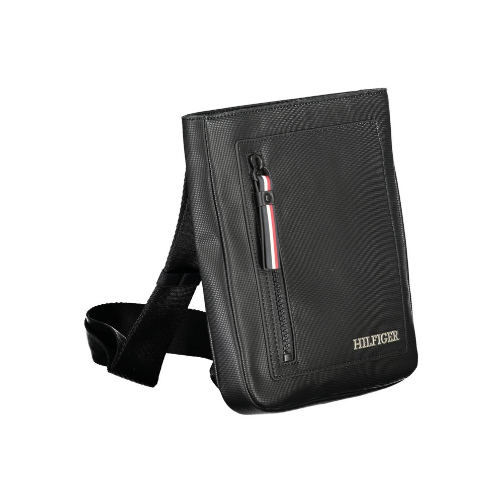Tommy Hilfiger Black Polyurethane Men Shoulder Bag Tommy Hilfiger