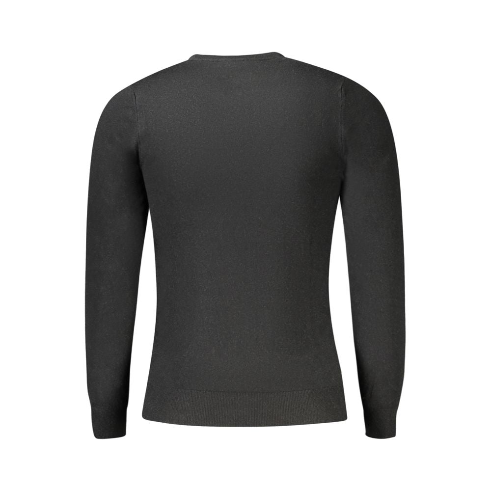 Cavalli Class Black Viscose Men Sweater Cavalli Class