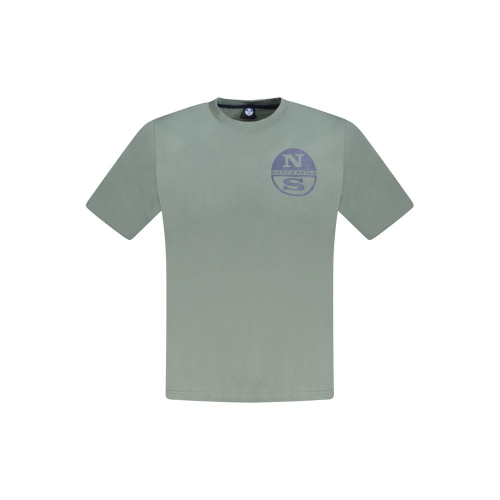North Sails Green Cotton Men T-Shirt North Sails