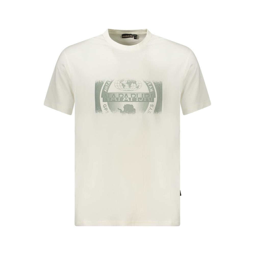 Napapijri White Cotton Men T-Shirt Napapijri