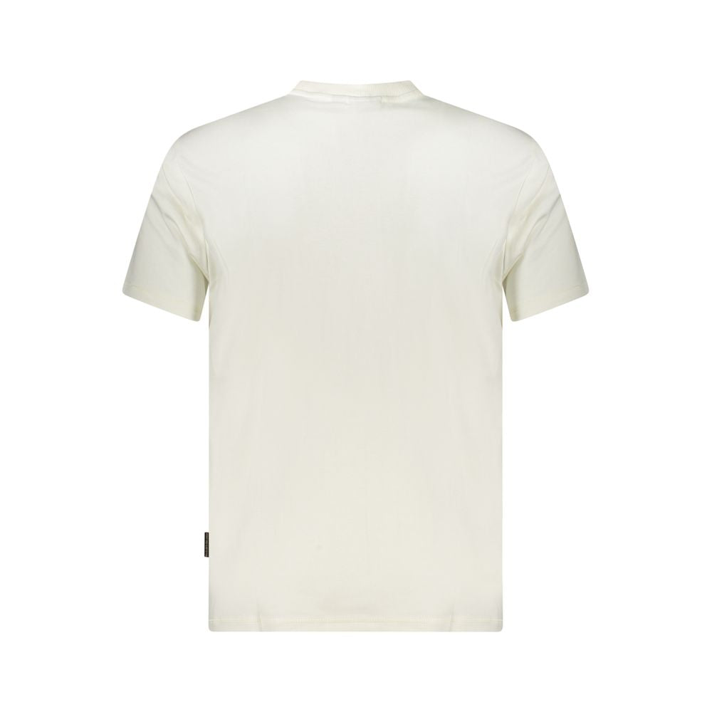 Napapijri White Cotton Men T-Shirt Napapijri