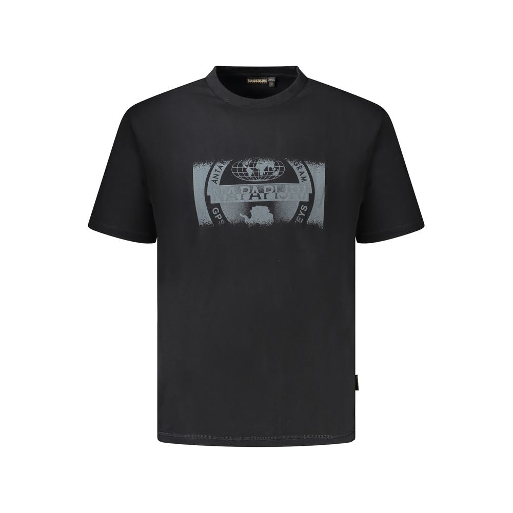 Napapijri Black Cotton Men T-Shirt Napapijri