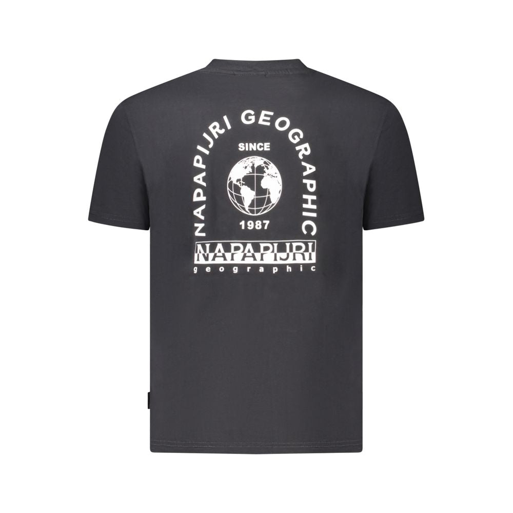 Napapijri Black Cotton Men T-Shirt Napapijri