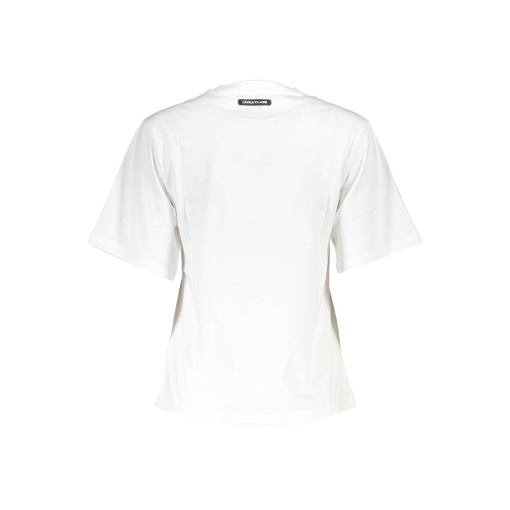 Cavalli Class White Cotton Women T-Shirt Cavalli Class