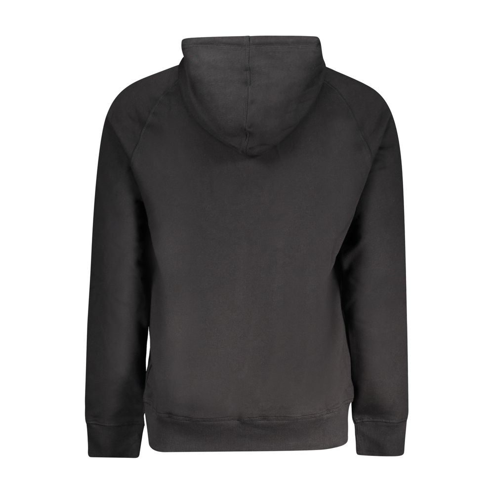 Timberland Black Cotton Mens Sweater with Central Pockets and Zip Timberland