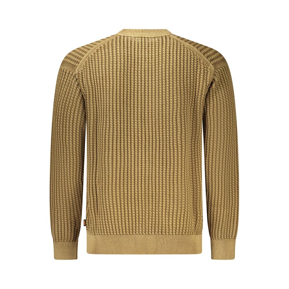 Hugo Boss Brown Cotton Men Sweater Hugo Boss