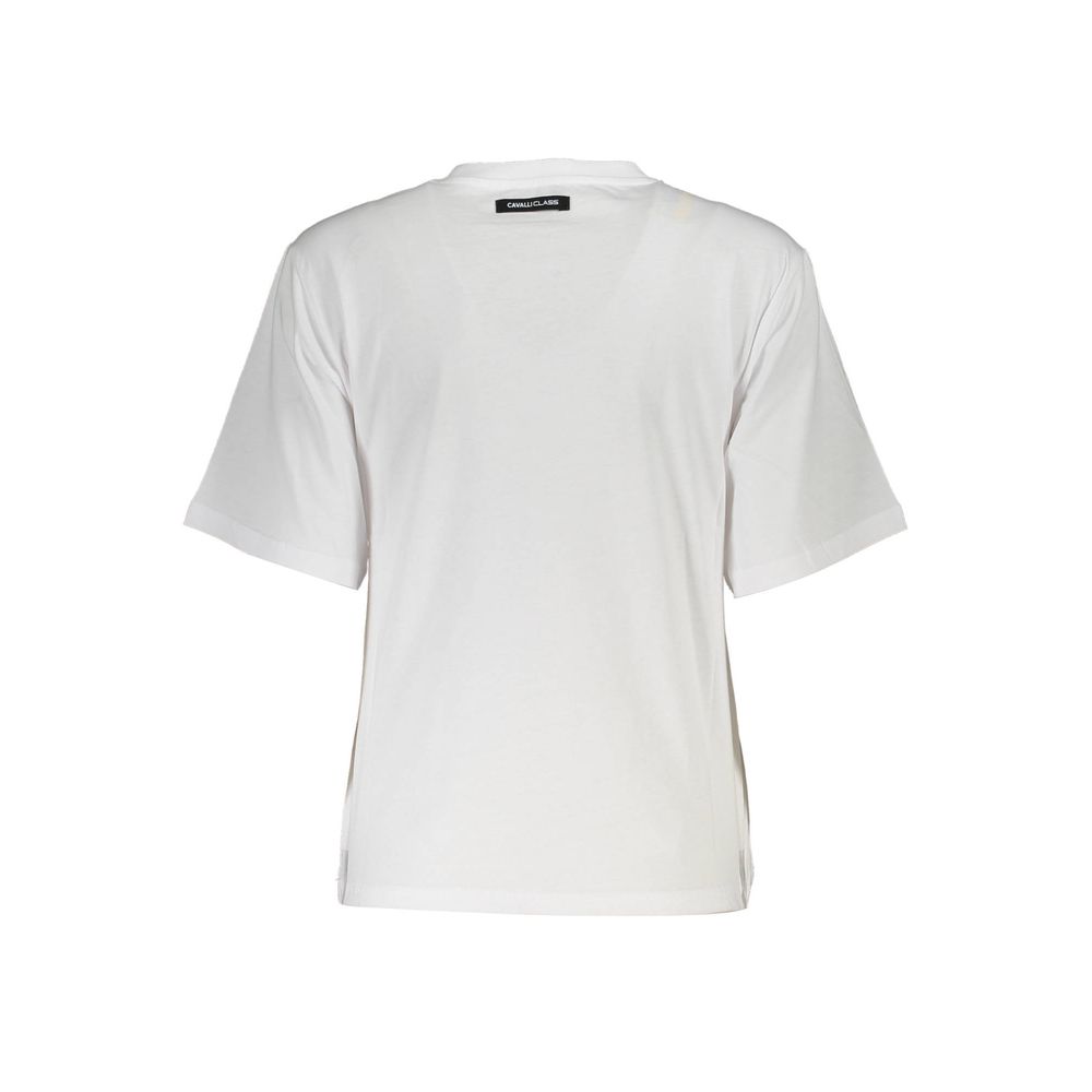 Cavalli Class White Cotton Women T-Shirt Cavalli Class