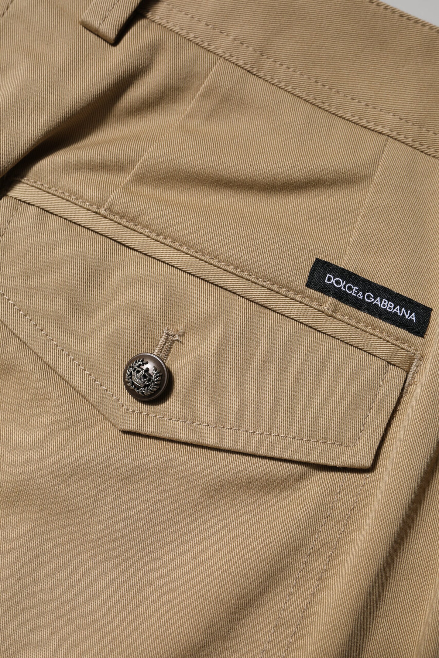 Dolce & Gabbana Brown Cotton Cargo Tapered Pants Dolce & Gabbana