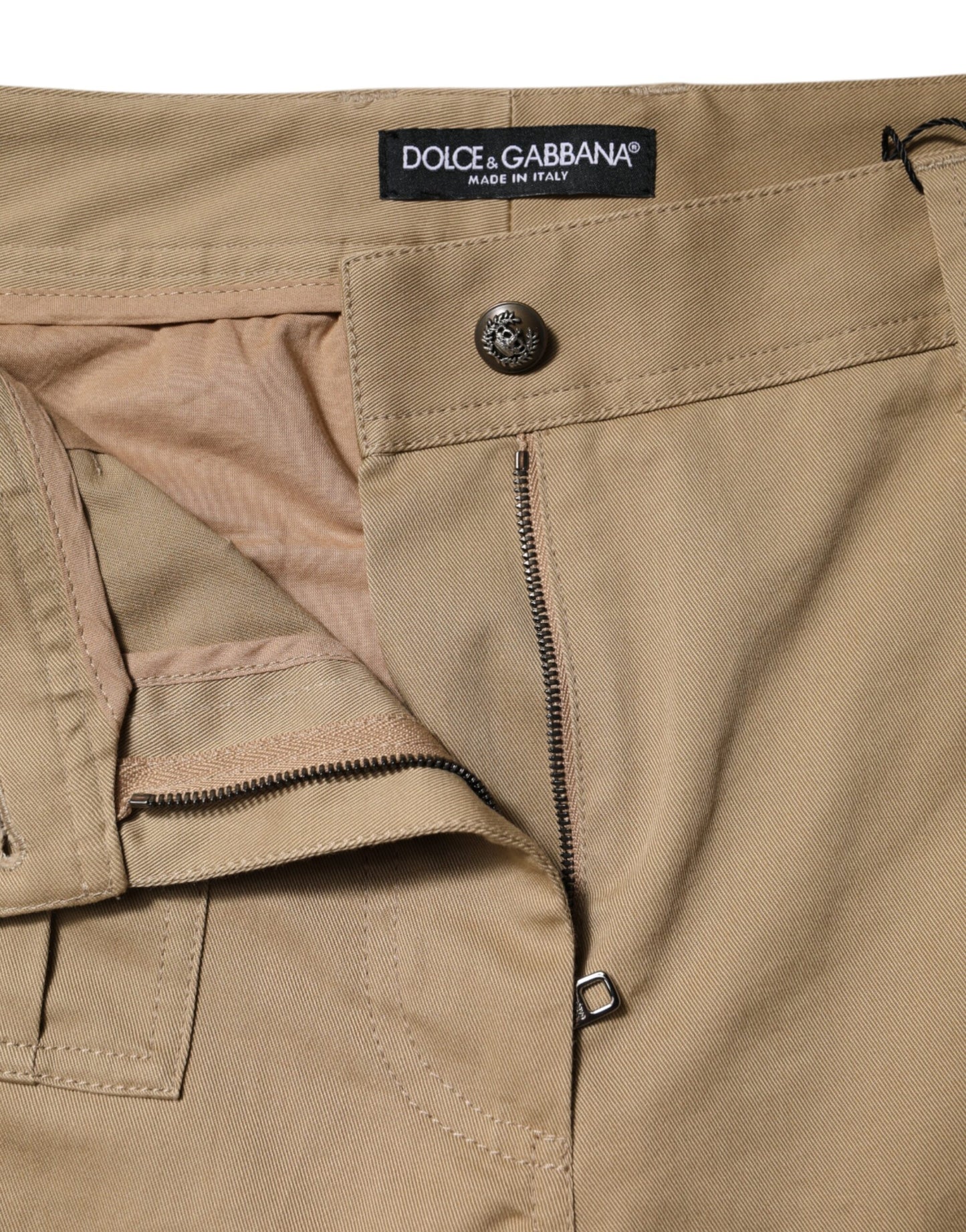 Dolce & Gabbana Brown Cotton Cargo Tapered Pants Dolce & Gabbana
