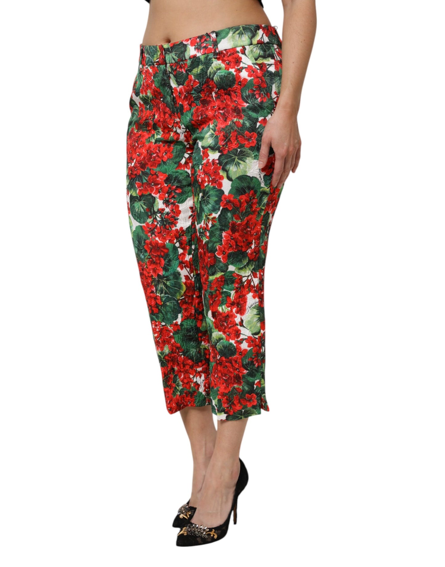 Dolce & Gabbana Multicolor Floral Print Cropped Pants Dolce & Gabbana
