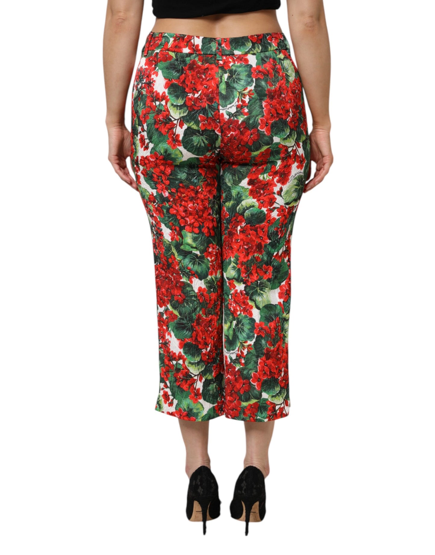 Dolce & Gabbana Multicolor Floral Print Cropped Pants Dolce & Gabbana