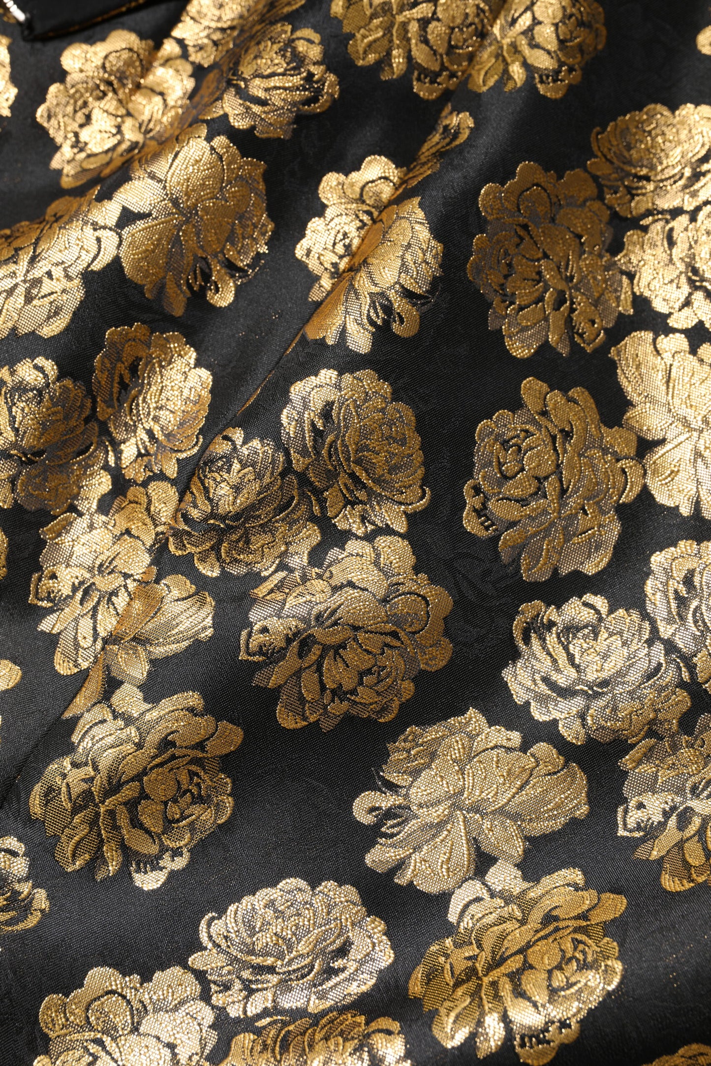 Dolce & Gabbana Black Gold Floral Print Jacquard Mini Skirt Dolce & Gabbana