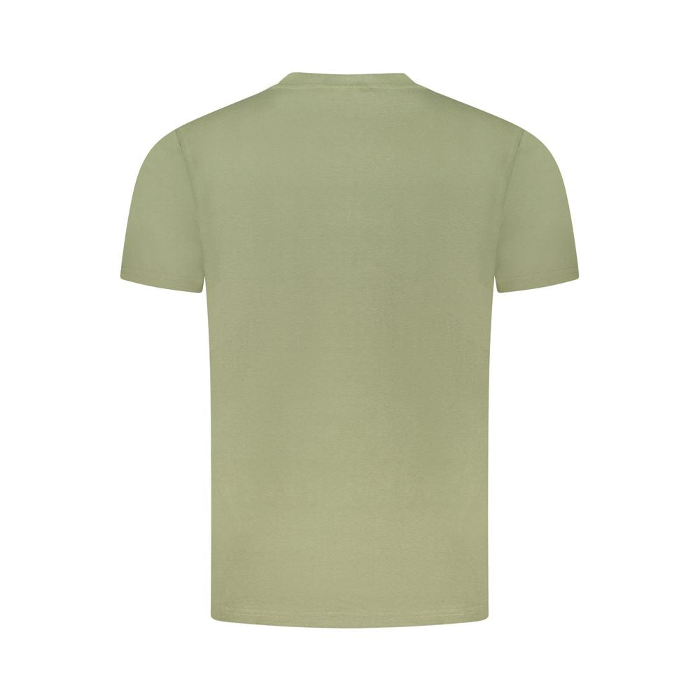 Cavalli Class Green Cotton Men T-Shirt Cavalli Class