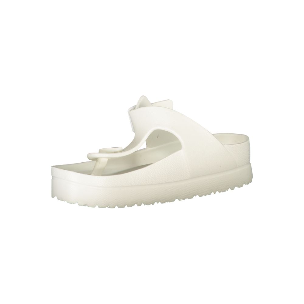 Carrera Bianco Poliuretano Womens Flip Flop with Ankle Buckle Carrera