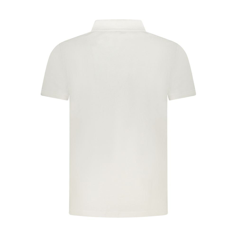 Cavalli Class White Cotton Men Polo Shirt Cavalli Class