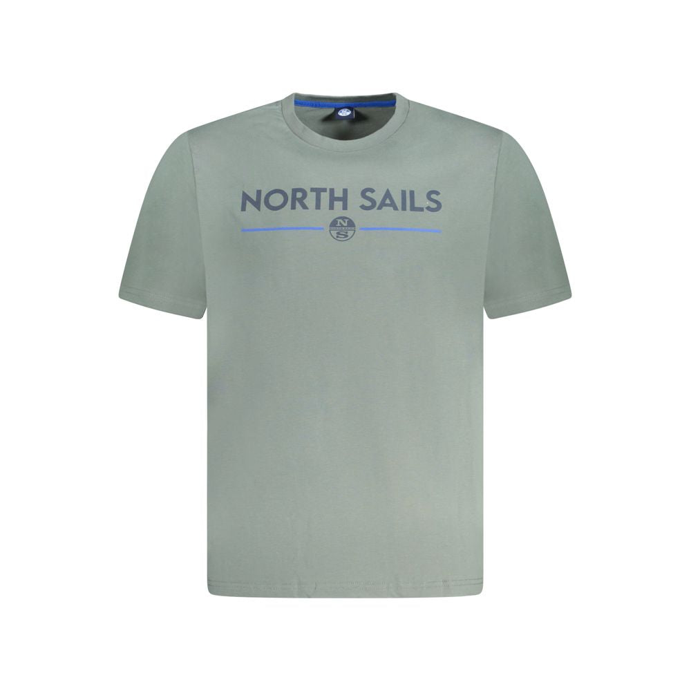 North Sails Green Cotton Men T-Shirt North Sails