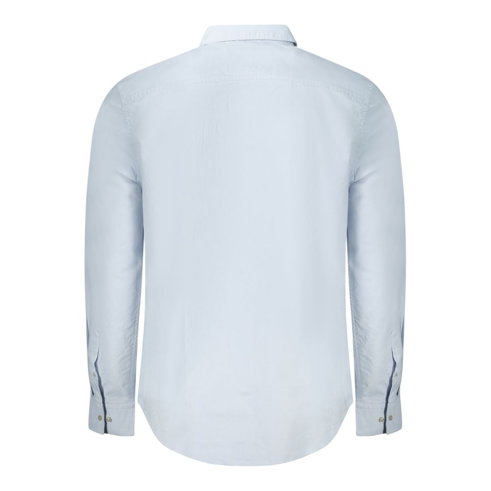 Calvin Klein Light Blue Cotton Men Shirt Calvin Klein