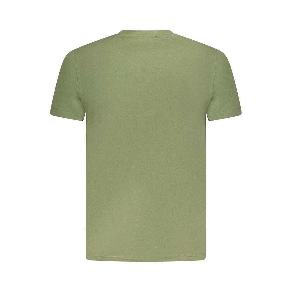 Cavalli Class Green Cotton Men T-Shirt Cavalli Class