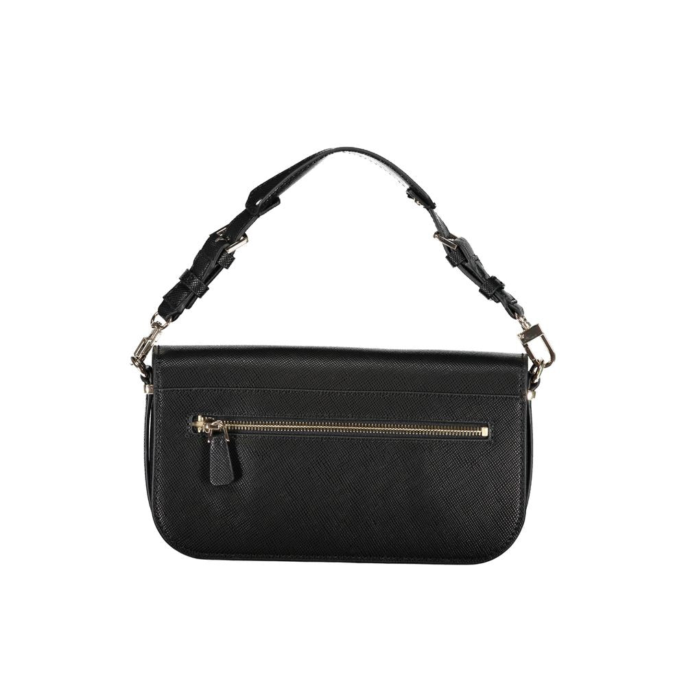 Guess Jeans Nero Poliuretano Woman Handbag Guess Jeans