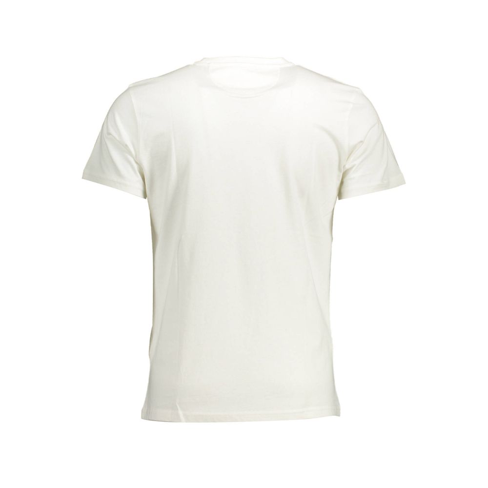 La Martina Elegant White Cotton Crew Neck Tee La Martina