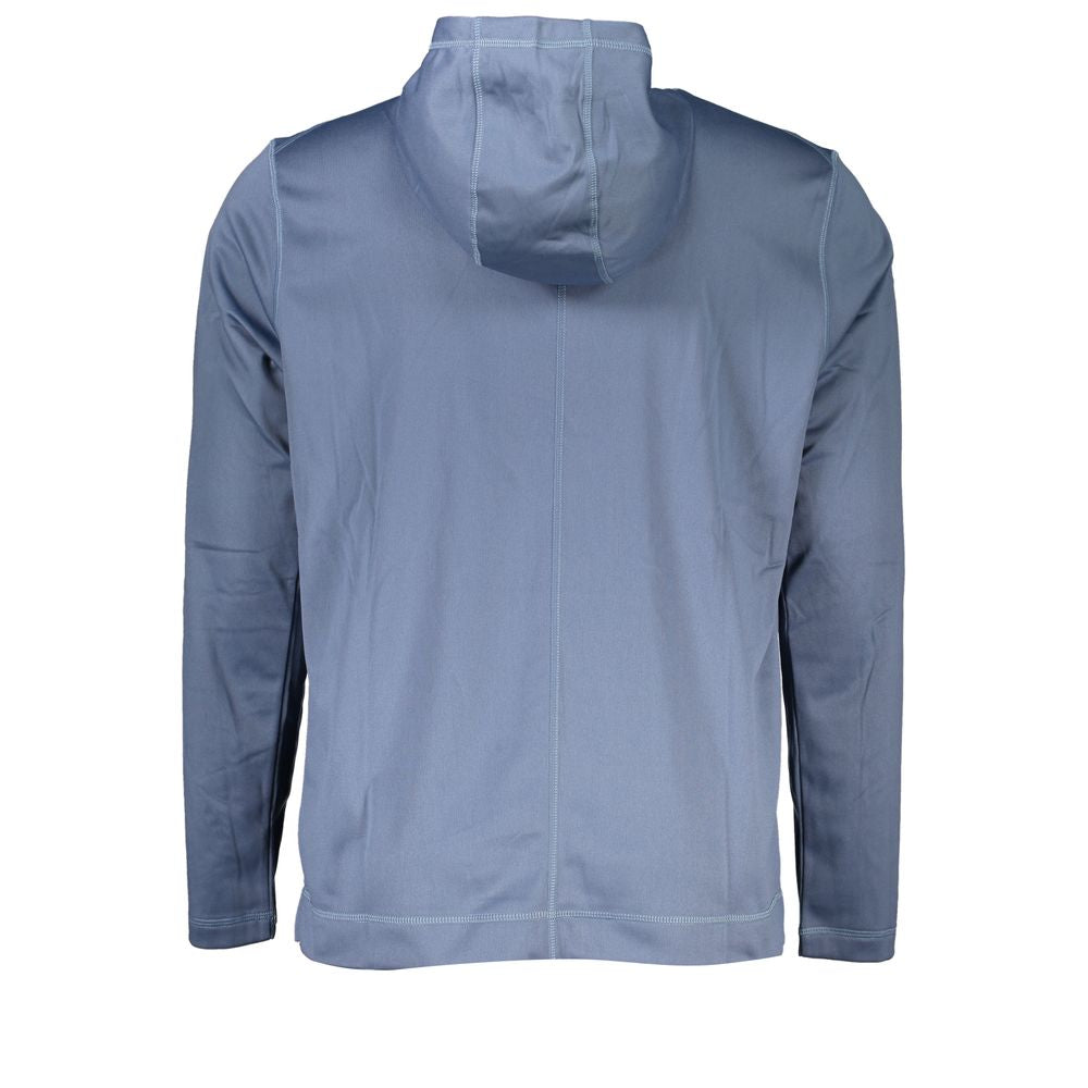 Calvin Klein Elegant Blue Hooded Sweatshirt - Men's Sports Chic Calvin Klein