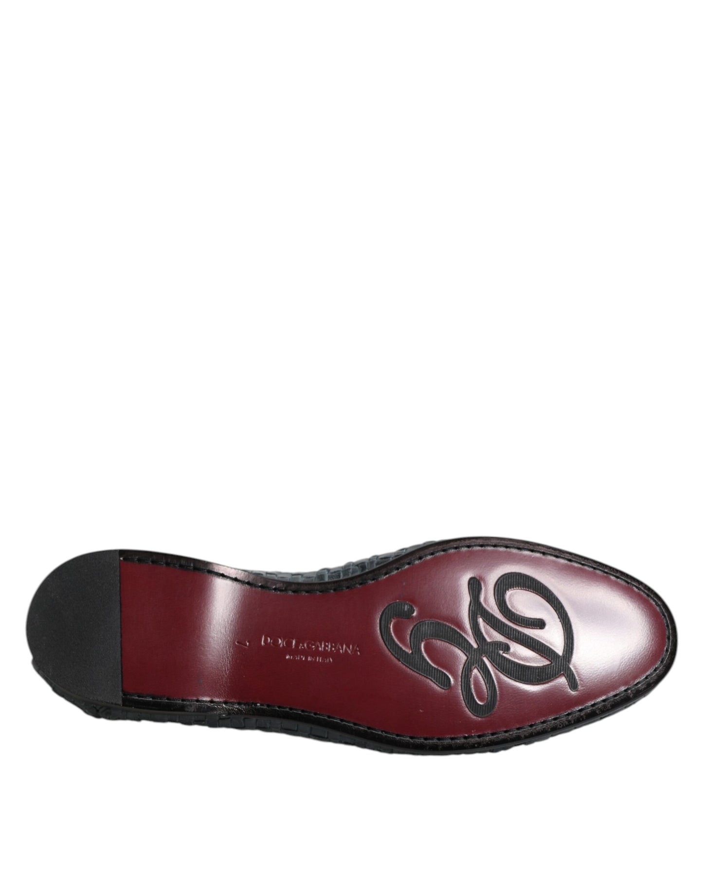 Dolce & Gabbana Blue Woven Leather Slip On Loafers Shoes Dolce & Gabbana