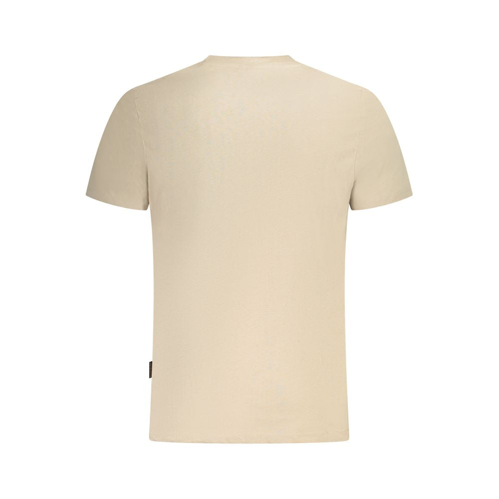Napapijri Beige Cotton Men T-Shirt Napapijri
