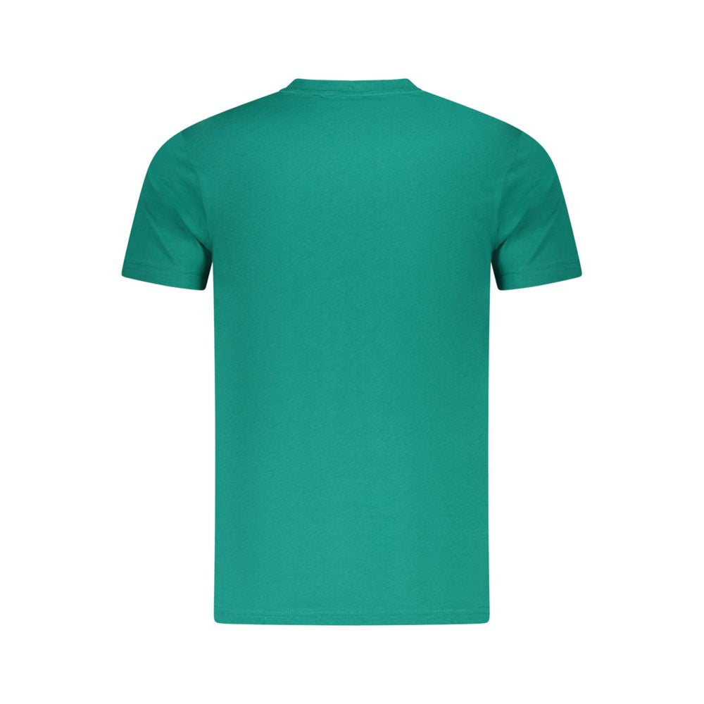 Cavalli Class Green Cotton Men T-Shirt Cavalli Class