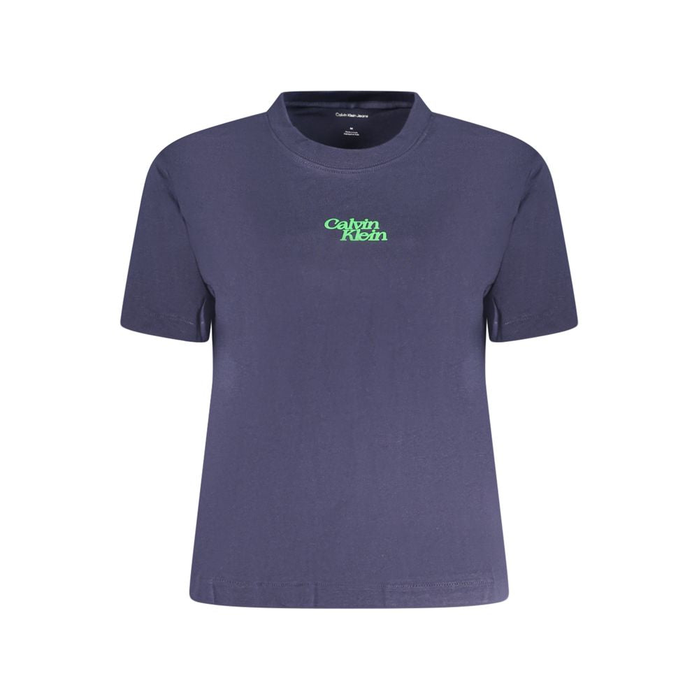 Calvin Klein Blue Cotton Women T-Shirt Calvin Klein