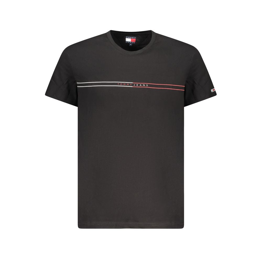 Tommy Hilfiger Black Cotton Men T-Shirt Tommy Hilfiger