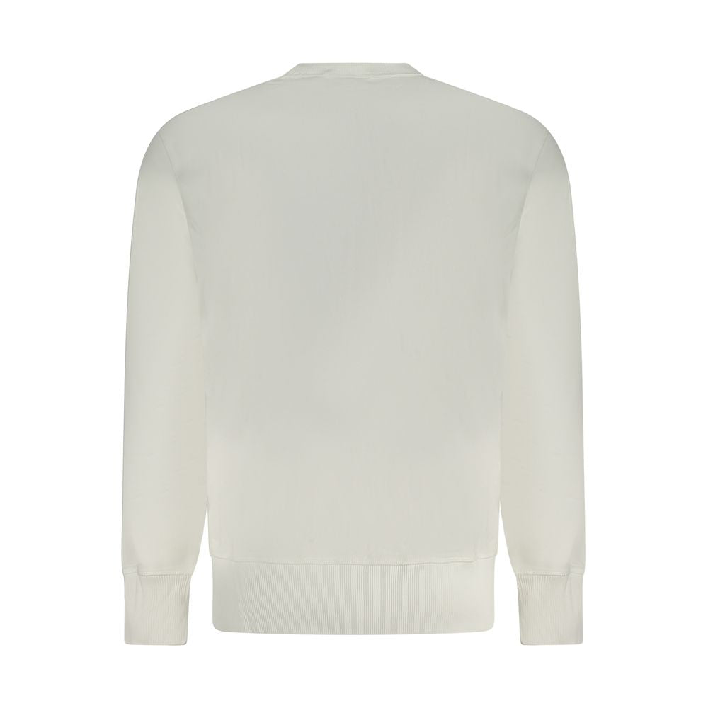 Calvin Klein White Cotton Men Sweatshirt Calvin Klein