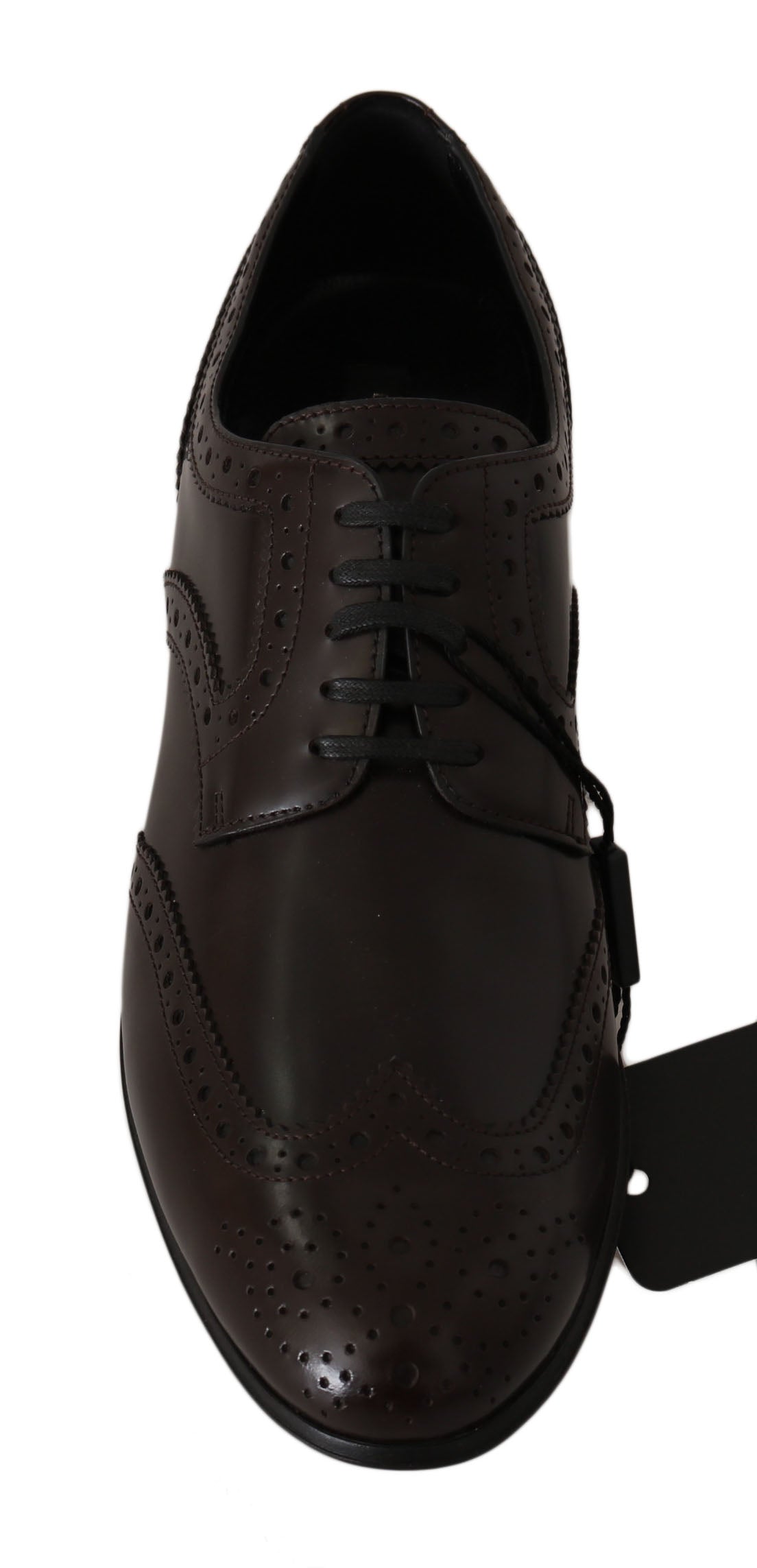 Dolce & Gabbana Brown Leather Broques Oxford Wingtip Shoes Dolce & Gabbana