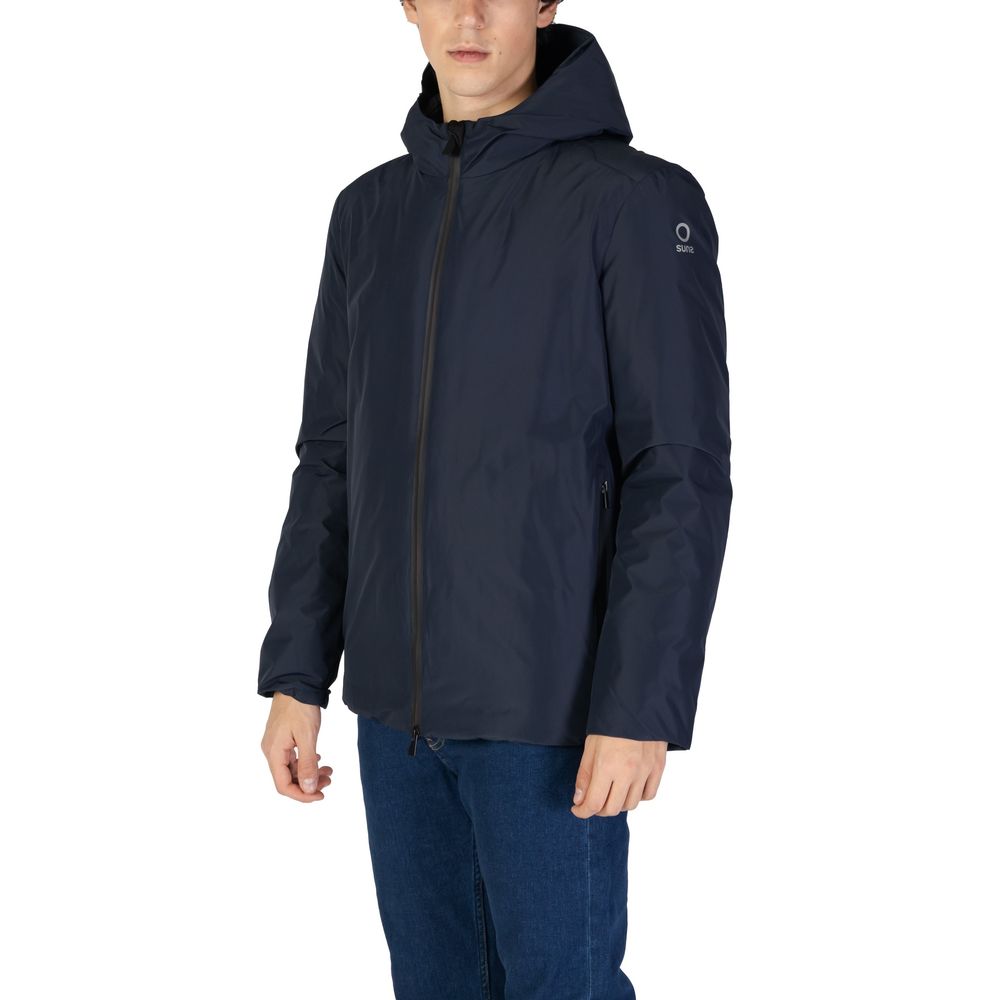 Suns Blue Polyester Jackets & Coat Suns