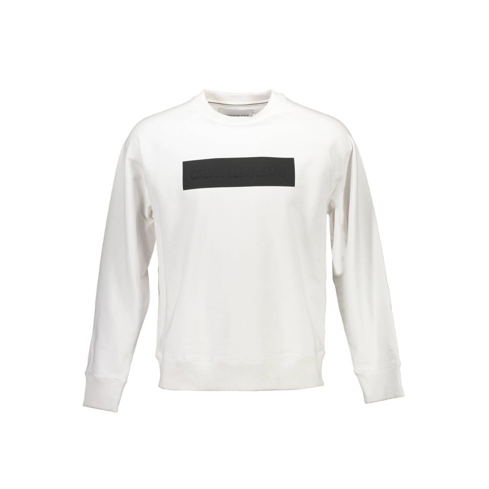 Calvin Klein White Cotton Unisex Sweatshirt Calvin Klein