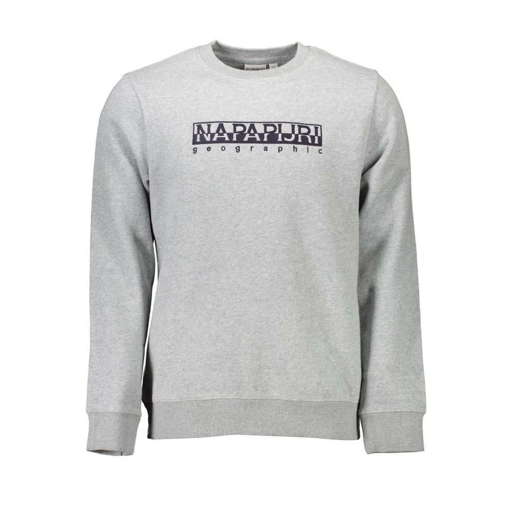 Napapijri Gray Cotton Men Sweater Napapijri