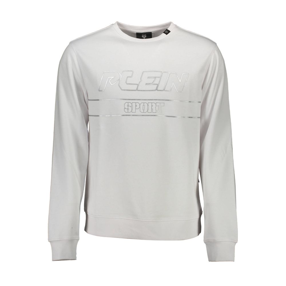 Plein Sport White Cotton Men Sweater Plein Sport